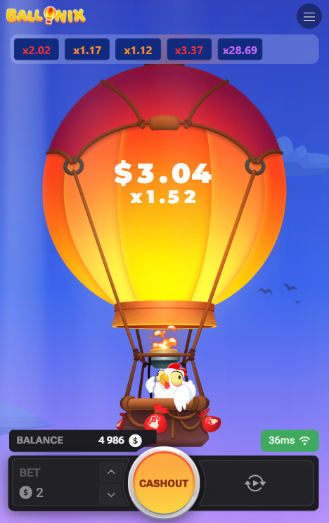 BalloniX crash jeu